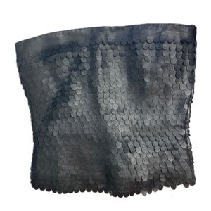 MaxAzria Collection Black Leather Corset Top